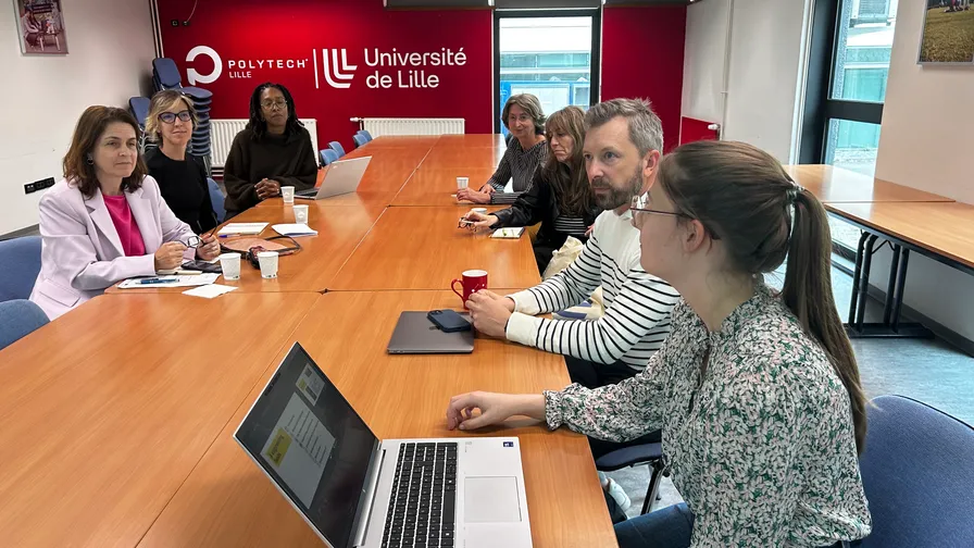 Delegation from Universidad Miguel Hernández de Elche visiting Polytech Lille